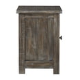 thumbnail image 3 of Chair Side End Table with Wire Mesh Cabinet Brown and White - Saltoro Sherpi, 3 of 5