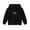 Black, variant on Ohufall 0-6T Embroidery Sweatshirt for Girls Hooded Pullover Long Sleeve Tops Solid Color Loose Comfort Fashion Casual Sweatshirts