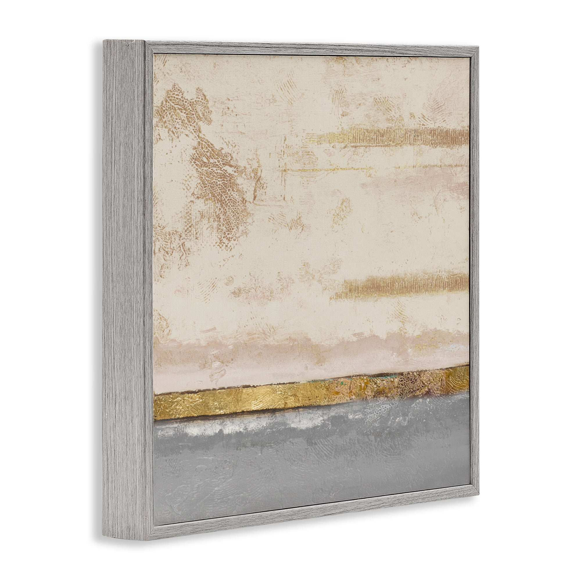 Stupell Industries Soft Sea Abstract Gray Framed Giclee Art, design by Patricia Pinto