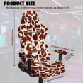 thumbnail image 5 of SCRAWLGOD Cow Print Beige Brown Print 4PCS Gaming Chair Cover, Dustproof Computer Chair Slipcover with Armrest Cover Washable Thick Gaming Chair Protection, 5 of 7