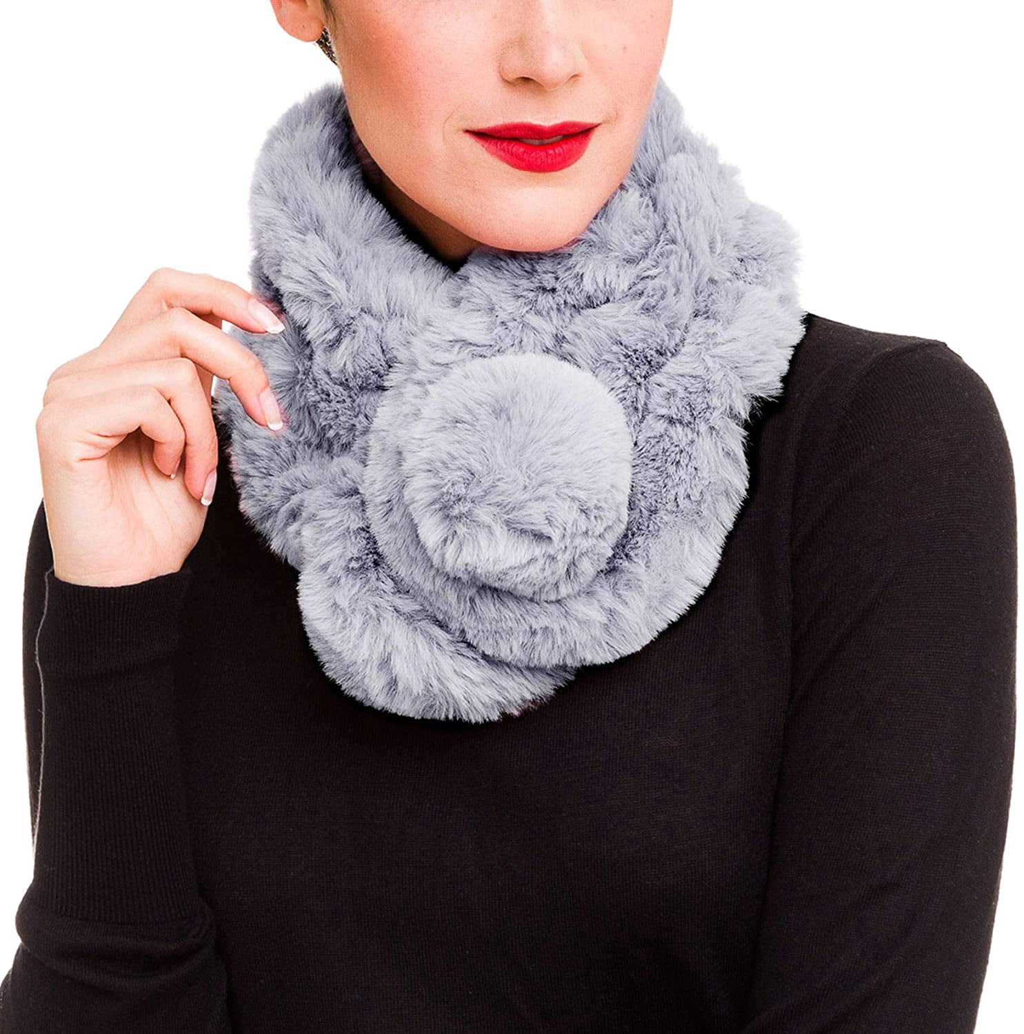 Women Faux Fur Scarves Neck Shrug 