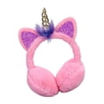 thumbnail image 3 of HOMEMAXS Cute Cartoon Unicorn Earmuffs Plush Ear Warmer Winter Ear Covers Headwear for Girls Women Pink, 3 of 6