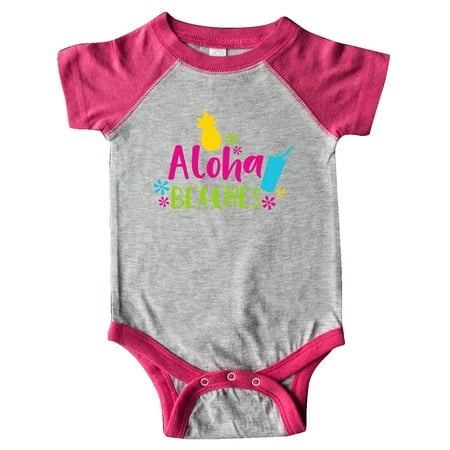 

Inktastic Aloha Beaches Flowers Pineapple Cocktail Gift Baby Boy or Baby Girl Bodysuit
