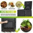 thumbnail image 4 of ZenSports 80Gal (300L) Compost Bin Large Outdoor Composter Tumbler BPA-Free Material Black, 4 of 12