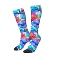 thumbnail image 2 of Easygdp Bright Flowers Soccer Socks Sport Knee High Socks Calf Compression Athletic Socks for Men and Women, 2 of 9