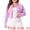 Light Purple, variant on Unique Bargains Women's Plus Size Long Sleeve Jean Button Cropped Denim Jacket 4X Light Purple