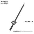 thumbnail image 5 of Bloques de construcción de espadas samuráis, modelo de arma ninja de anime, ladrillos de ensamblaje, idea de juguete para niños, decoración de escritorio, regalos de cumpleaños para niños, 5 of 5