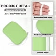 thumbnail image 3 of Uxcell Label Maker Case for D30 D35 M02 Label Maker Machine, 2 Pcs EVA Travel Label Printer Case for Sticker Storage Holder Tape Paper Roll, Green, 3 of 7
