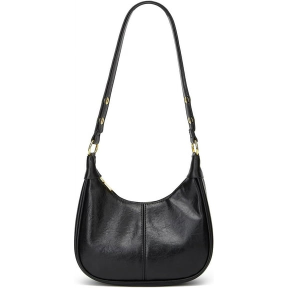 JUYGO Slouchy PU Leather Crescent Bags Women Trendy Mini Shoulder Bag Crossbody Phone Purse Top-handle Satchels Tote Handbag