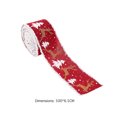 thumbnail image 4 of Cinta Navideña 5 M Lino Alce Envoltura Nuevo DIY () Rojo, 4 of 8