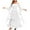 White, variant on Busydd Fashion Women's Spring/Summer Solid Court Long Sleeve Round-Neck Dress S