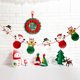 thumbnail image 2 of Decoraciones navideñas, bola de papel de muñeco de nieve de Papá Noel, flor para tirar, diseño de lugar de festival, papel, 2 of 3