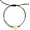 Black Cord, variant on 14k Yellow Gold Personalized Custom Engraved Initial Heart Charm Tag Adjustable Black Cord Friendship Bolo Bracelet, Extendable 9.25 Inch