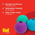 thumbnail image 5 of Chew King by Mammoth 3” Rubber Fetch Balls Dog Toy, Natural Rubber, Large, 3-Pack, 5 of 9