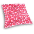 thumbnail image 3 of Pink Heart Pillow Covers 20 x 20Inch Square Decor Giftsative Throw Pillow Covers Cushion Case for Sofa Couch Home Farmhouse Valentine's Day Decor Gifts, 3 of 7