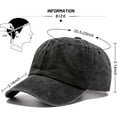 thumbnail image 3 of Unisex Vintage Baseball Cap Washed Distressed Plain Blank Baseball Hat Adjustable Dad Hat for Outdoor Sports, 3 of 7