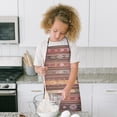 thumbnail image 4 of Boho Red Multicolored Ethnic Pattern Kids Aprons for Girls and Boys,Adjustable Neck Strap Toddler Aprons for Kids Cooking Baking, 4 of 6
