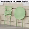 thumbnail image 5 of Danolapsi 3-Piece Outdoor Bistro Set, Folding Patio Bistro Sets with 1 Table and 2 Chairs, Metal Frame Bistro Table and Chairs Set of 2 for Small Space, Indoor, Outdoor, Porch, Lawn, Balcony, 5 of 7