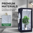 thumbnail image 5 of HOTEEL Grow Tent Kit (240*240*220cm) - Heavy-Duty 600D Diamond Mylar Lining, 98% Reflective, Viewing Window & Waterproof Floor Tray for Hydroponics Indoor Growing, 5 of 6