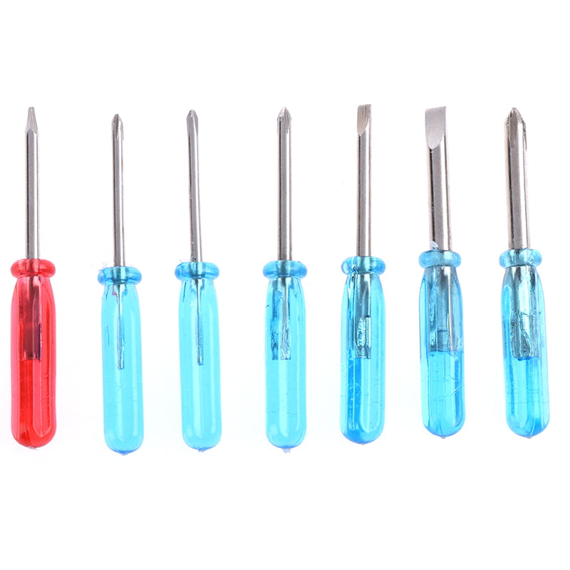 7 Pcs/set blue 45mm x 3mm mini small cross screwdriver set repair tool Fad QY 