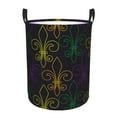 thumbnail image 2 of Uemuo Mardi Gras Carnival Pattern Circular Laundry Hamper Basket with handles,Collapsible laundry basket,Large capacity laundry hamper,Laundry Organizer-Medium, 2 of 8
