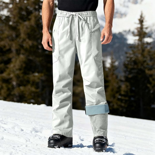 Cameland Unisex Casual Faddish Solid Patchwork Multiple Pockets Trousers Ski Pants