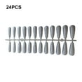 thumbnail image 2 of 24 Pieces False Nails Glitter Shimmering Powder Full Cover Artificial Nail Tips Simple Operation Fingernail Decal DIY Accessory sliver, 2 of 8