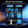 thumbnail image 6 of Qehi Gaming Desktop PC, Ryzen 7 , RTX3050 8G，16G RAM，1T SSD ,WIFI6,prebuilt Black pcs, 6 of 7