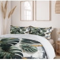 thumbnail image 3 of Ambesonne Monstera Duvet Cover Set, Abstract Mid Century Boho, Calking, Dark Green Dimgray, 3 of 6