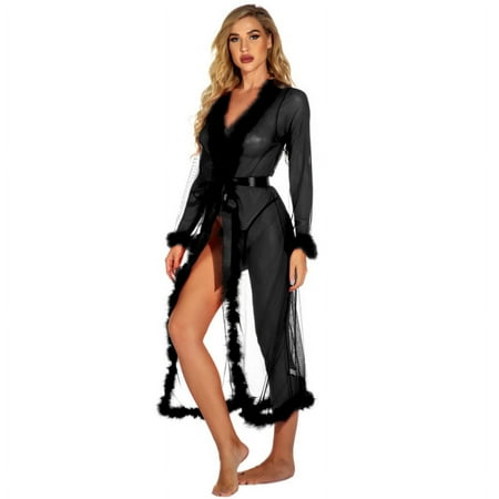 Womens Lingerie Ladies Lace Babydoll Nightdress Maxi Robes Sleepwear Nightwear Plus