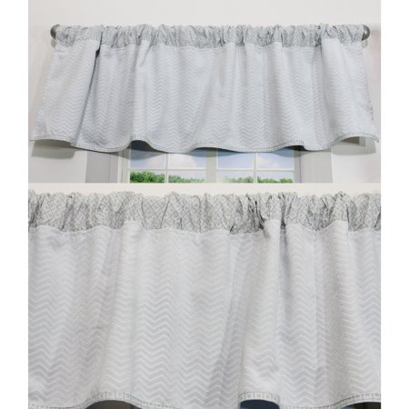 UPC: 0678358882861 | Nurture Imagination Nurture Gray Chevron Valances  2 Window Saver Pack