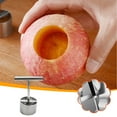 thumbnail image 3 of Stainless Steel Fruit Corer Tool Set | Pear Pineapple Apple Core Remover Puncher | Ergonomic Non-Slip Handle | Durable Welded Design | 2-Pack | Large & Small Sizes, 3 of 9