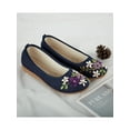 thumbnail image 6 of Youloveit Womens Cotton Flat Shoes Comfortable Slip on Ballerina Ballet Flats Shoes Classic Embroidered Cotton Knitting Shoes with Soft Anti Skid Sole, 6 of 8