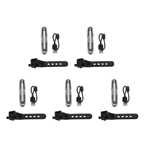 5X Led Luz de de Bicicleta Rojo y Azul Usb Recargable Impermeable Súper Brillante Luz de Emergencia Multiusos