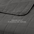 thumbnail image 4 of Noble Linens Gray Square Pattern Quilted Coverlet Set, Twin / Twin XL, 4 of 9