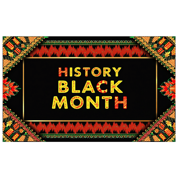 LUUFILx Black History Month Celebration Banner Vibrant Colors Backdrop African Patterns Cultural Event Background Educational Gathering Banners Decor