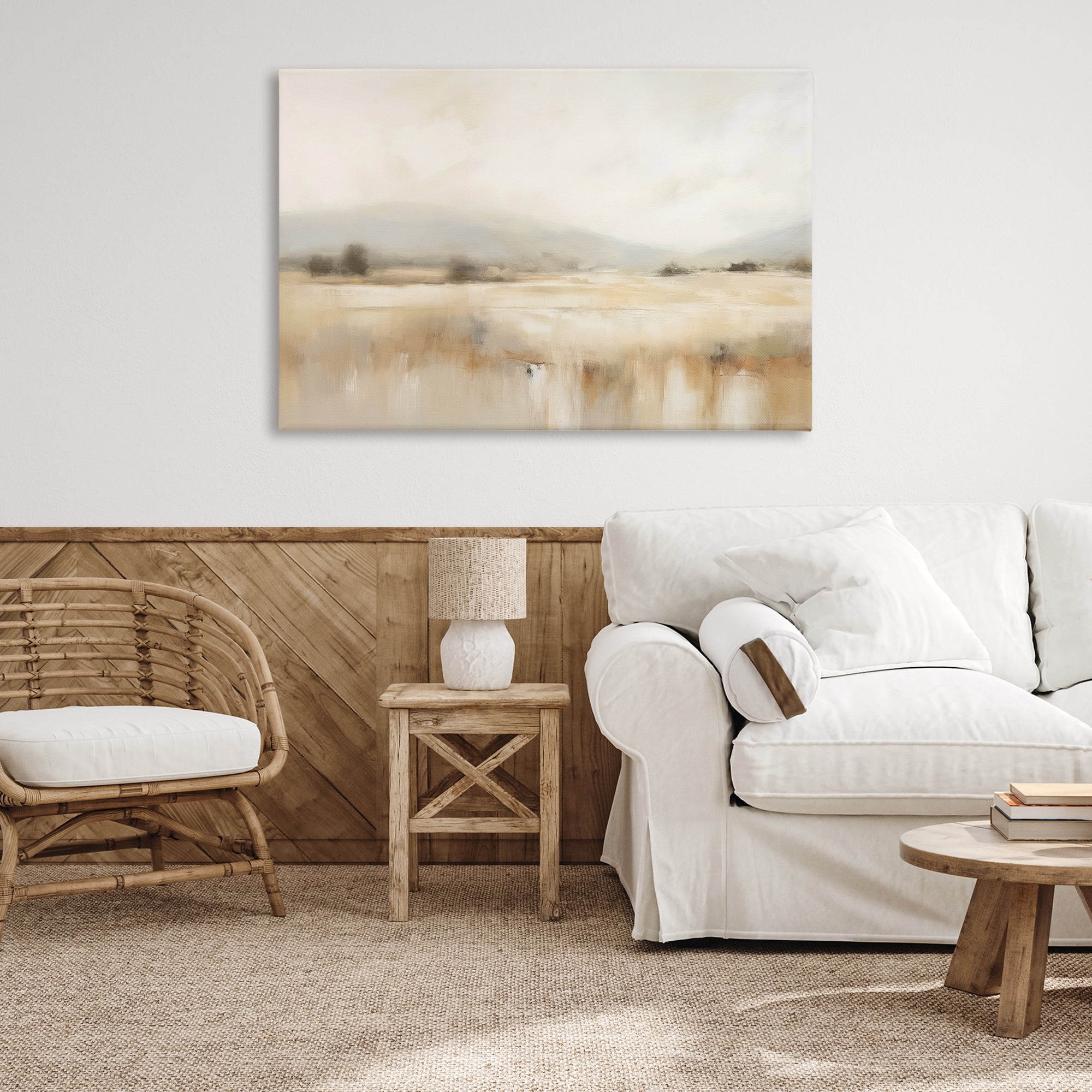 Stupell Industries Blurred Rural Countryside Landscape & Nature Painting Wrapped Canvas Art Print Wall Art, 45 x 30