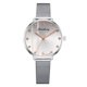 thumbnail image 1 of Reloj de cuarzo con cinturón de malla de moda y reloj femenino con escala de diamantes de imitación (blanco), 1 of 4