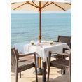 thumbnail image 3 of Outdoor Tablecloth with Umbrella Hole for Patio/Picnic/Party/Camping, Ocean Beach Starfish Waterproof Table Cloth Square Cover Washable, Summer Coastal Pink Seashell Watercolor (54"x 54"), 3 of 9