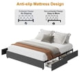 thumbnail image 7 of Danolapsi Full Size Platform Bed Frame with 4 Storage Drawers, Wooden Slats Support, Fabric Upholstered, Noise Free, No Box Spring Needed, Easy Assembly, 7 of 7