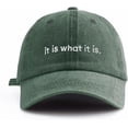 thumbnail image 3 of Lunxisen 2 Pcs It Is What It Is Embroidered Baseball Cap Adjustable Washed Cotton Hat For Outdoor Sports And Daily Wear Casual Streetwear, 3 of 5