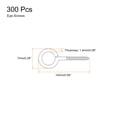 thumbnail image 2 of Uxcell Lot de 300 Vis à Il en Acier Inoxydable 304 15x7mm Mini Épingles à Il, Argent, 2 of 5