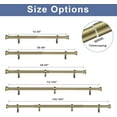 thumbnail image 4 of 2 Pack Telescoping Curtain Rods,1Inch Diameter Drapery Rods 48-84Inch Length Adjustable Rod with Brackets Window Treatment-Warm Gold, 4 of 11
