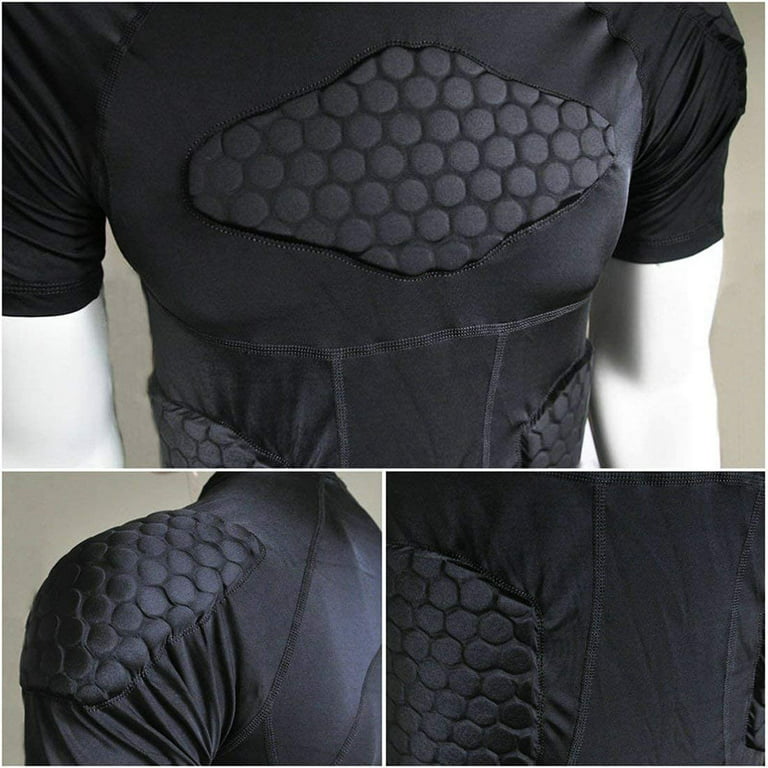 TUOY Padded Compression Shirt – Adult Sizes & 6 Pads Padded Protective  Shirt for Football Paintball Baseball, Rib Protectors -  Canada