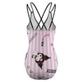 thumbnail image 6 of Kuromi And My Melody Women's One Piece Swimsuit Tummy Control V Neck Bathing Suits, 6 of 7