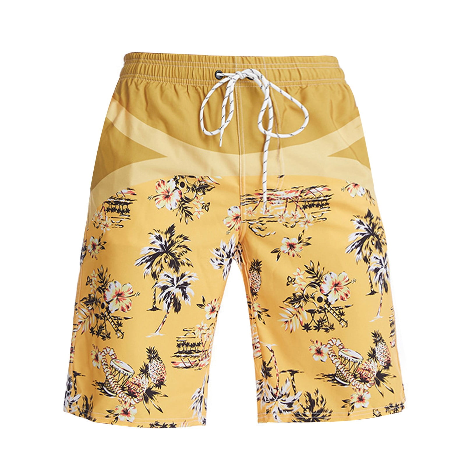 KaLI_store Mens Swim Trunks Mens Swim Trunks with Compression Liner