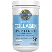 Garden of Life Grass Fed Collagen Peptides Powder – Unflavored, for Women Men Hair Skin Nails Joints, Hydrolyzed Collagen Protein Supplements, Post Workout, Paleo & Keto, 14 Servings.