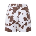 thumbnail image 6 of YOTMKGDO Women'S Denim Shorts Brown Cow Pattern Print Fashion Stretch Slim Pocket Zipper Jeans Brown + XXL, 6 of 7