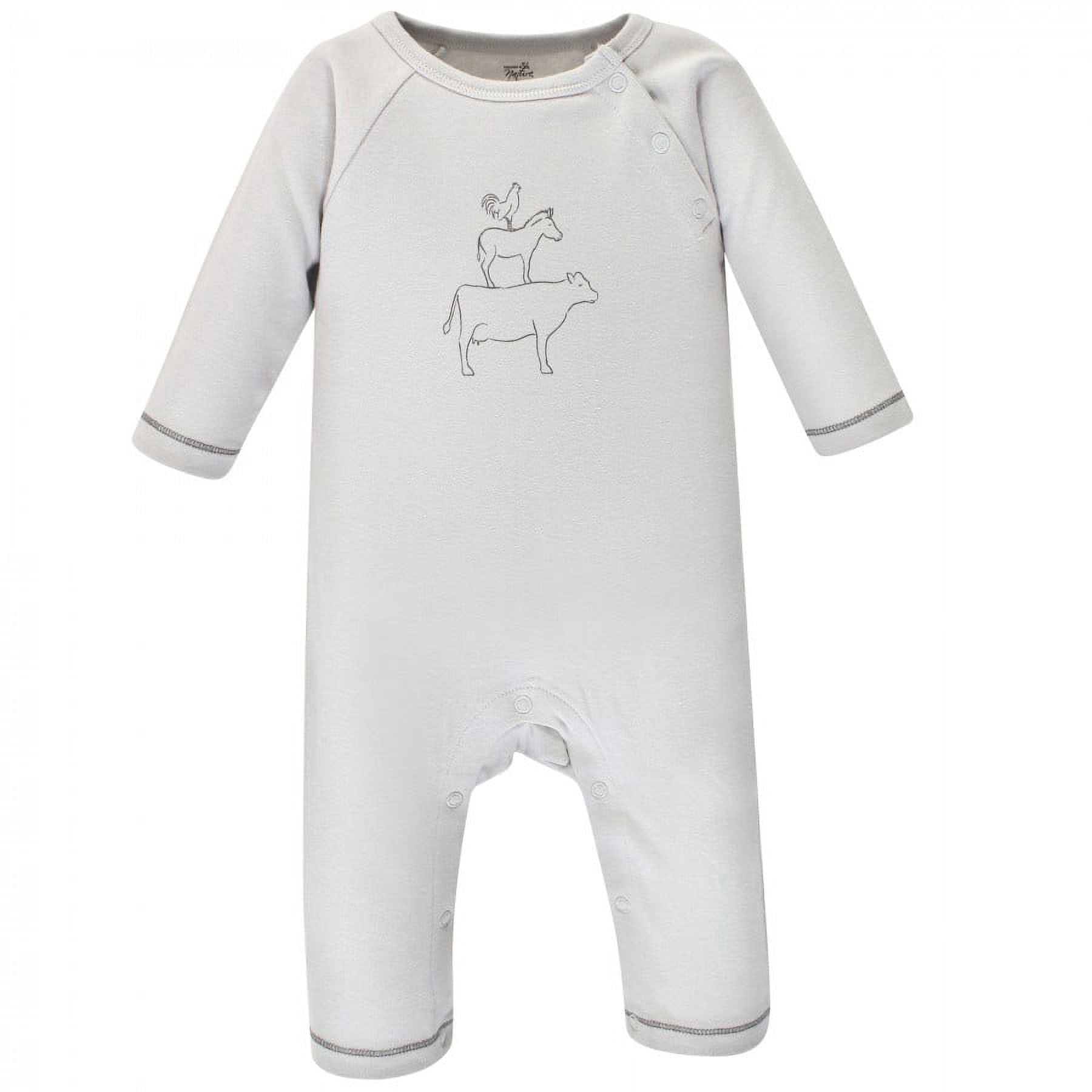 Touched by Nature Baby Organic Cotton Coveralls 3pk, Farm Friends, 3-6 Months