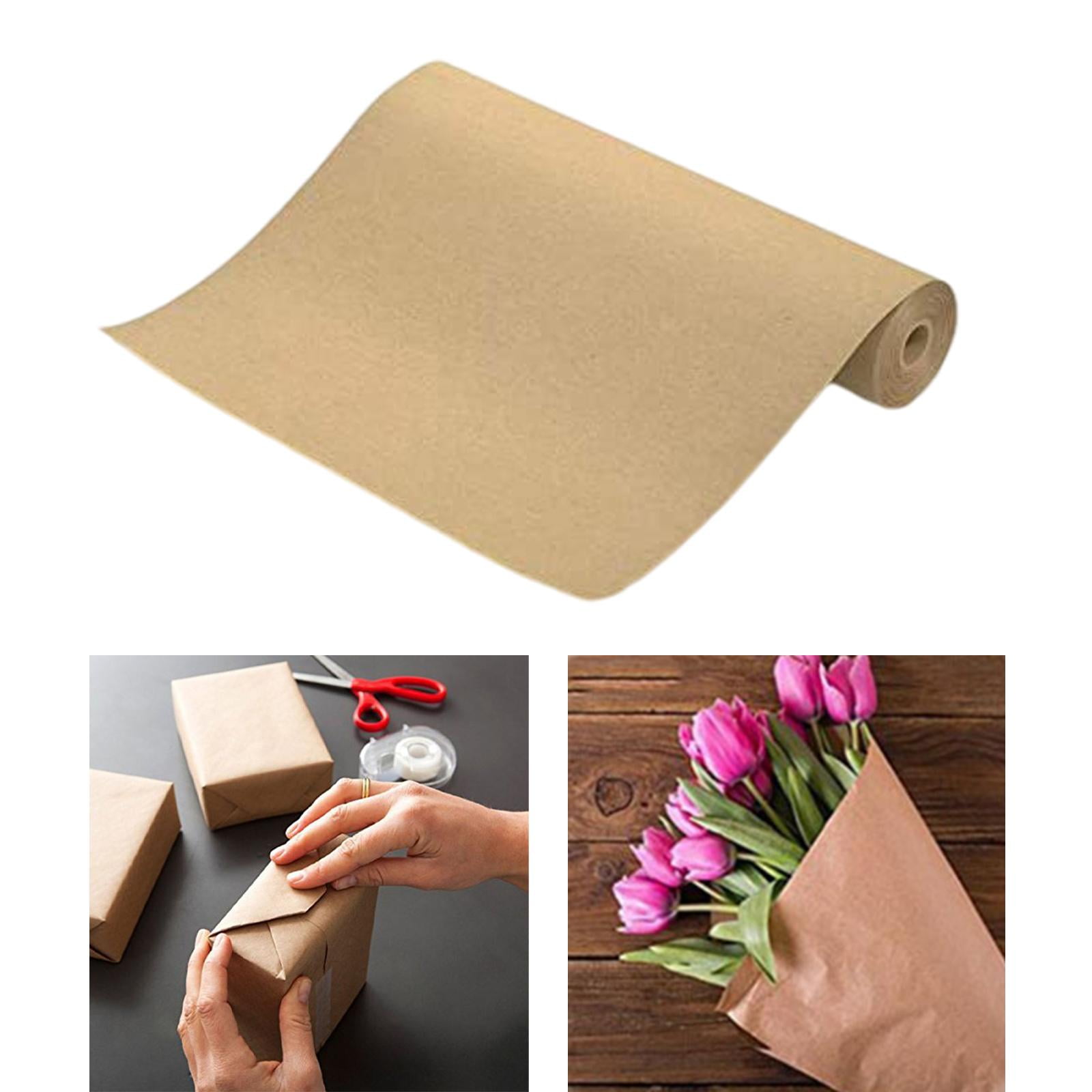 FVDPWYE 98 Feet Brown Kraft Paper Roll, DIY Eco Friendly Easel Paper Roll Decorative for 11.8inch wide